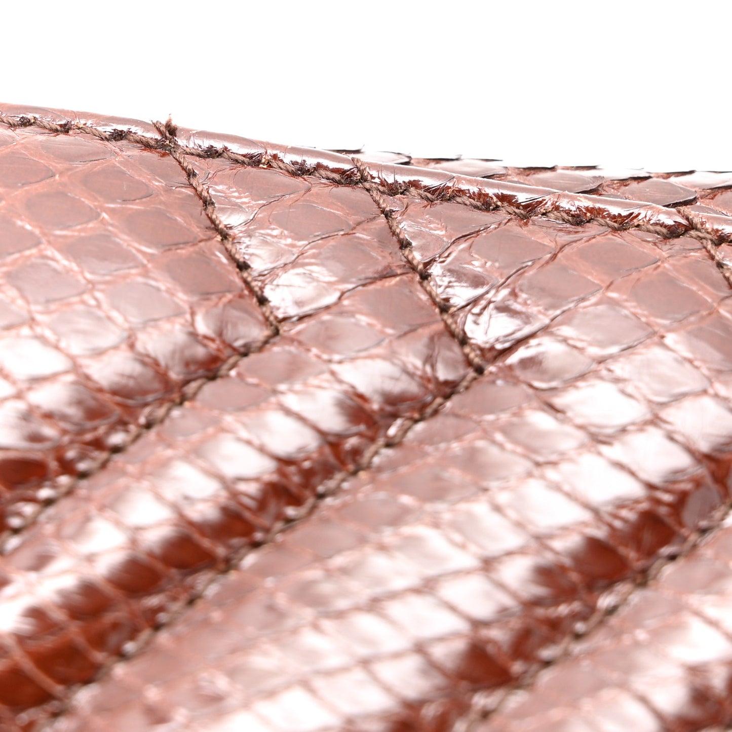 Snakeskin Matelasse Medium GG Marmont Slim Tote Brown