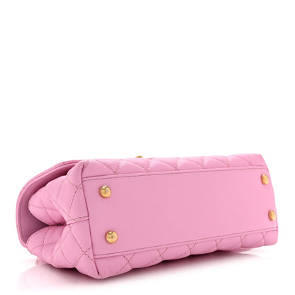 Chanel Caviar Quilted Mini Coco Chain Handle Flap Pink 4 of 10