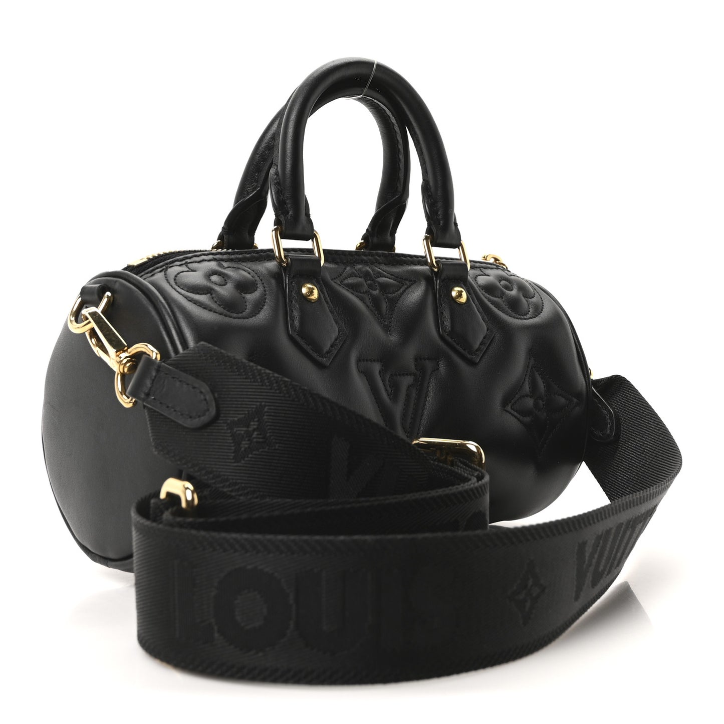 Calfskin Bubblegram Papillon BB Black