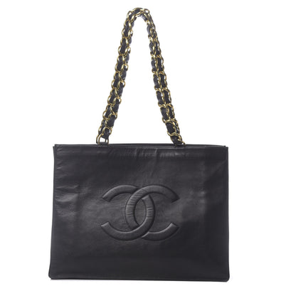 Chanel Lambskin CC Shoulder Bag Black 1 of 14