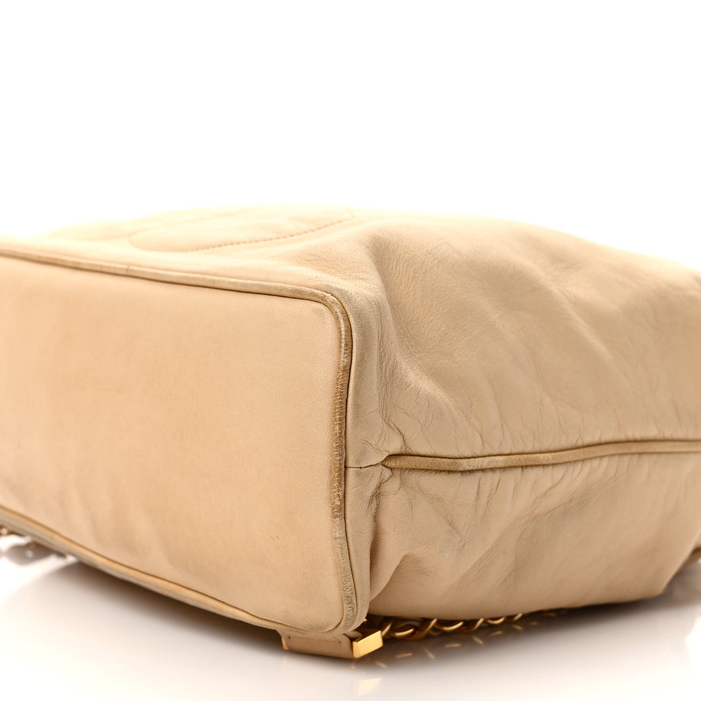 Lambskin Timeless CC Drawstring Backpack Beige