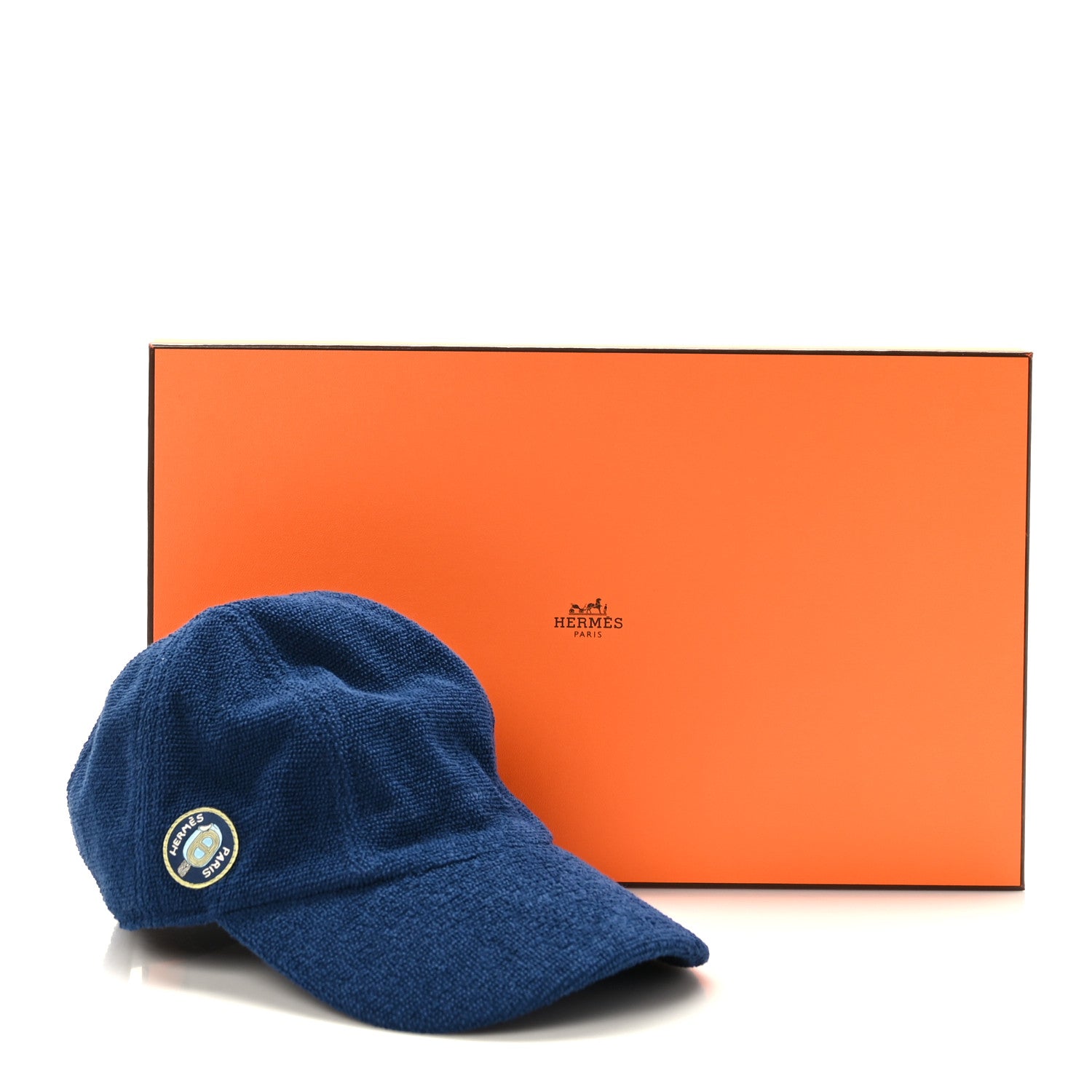 Hermes Eponge Cotton Davis Sunshine Hat S Marine 1426188
