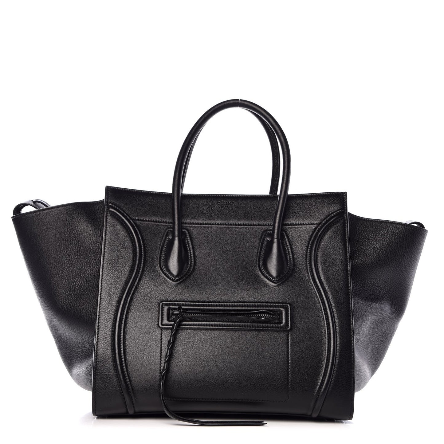 Supple Calfskin Medium Phantom Luggage Black