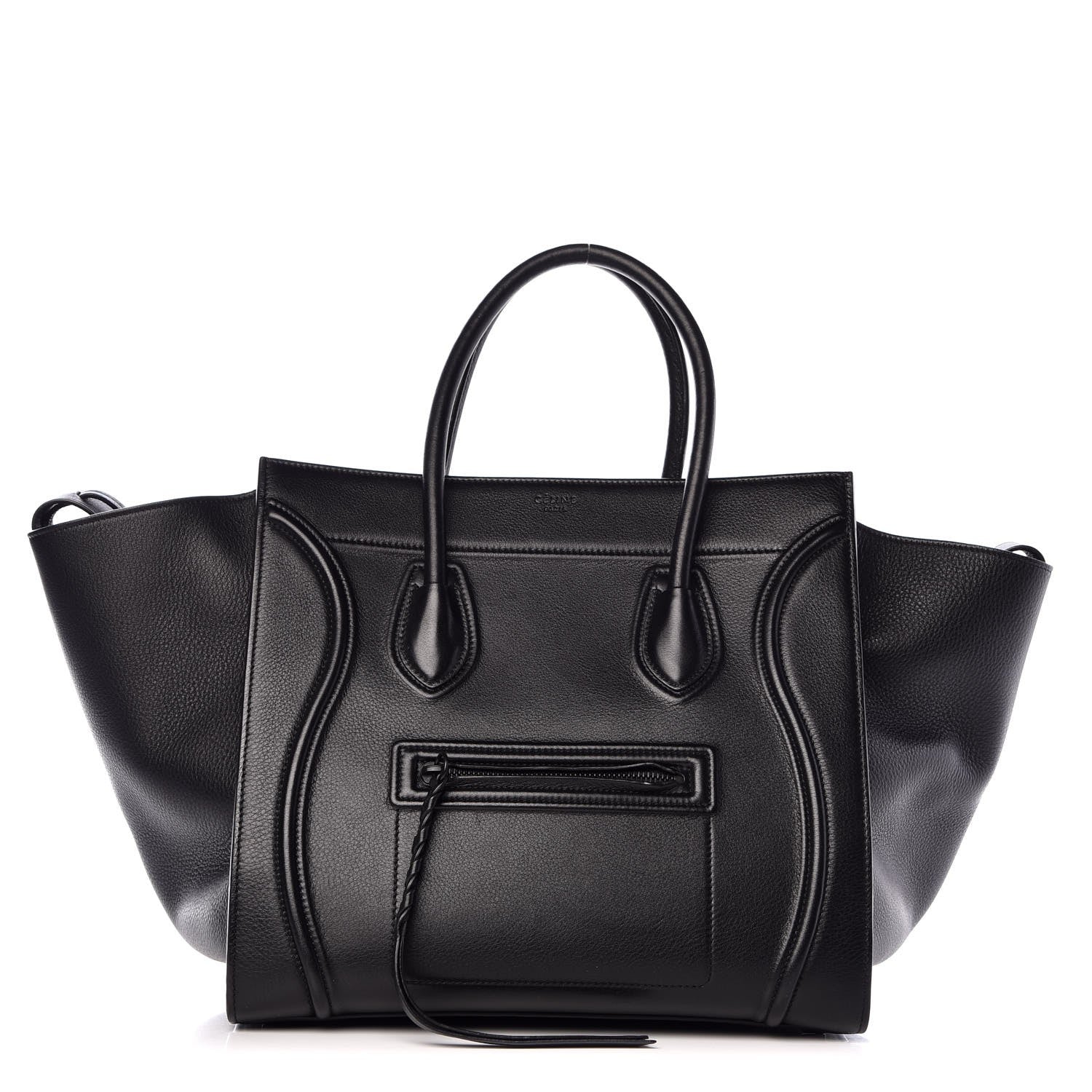 Celine Supple Calfskin Medium Phantom Luggage Black 1 of 8