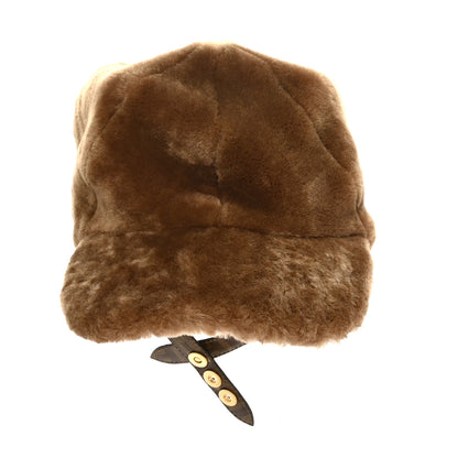 Fendi Shearling Zucca Hat Brown 2 of 7