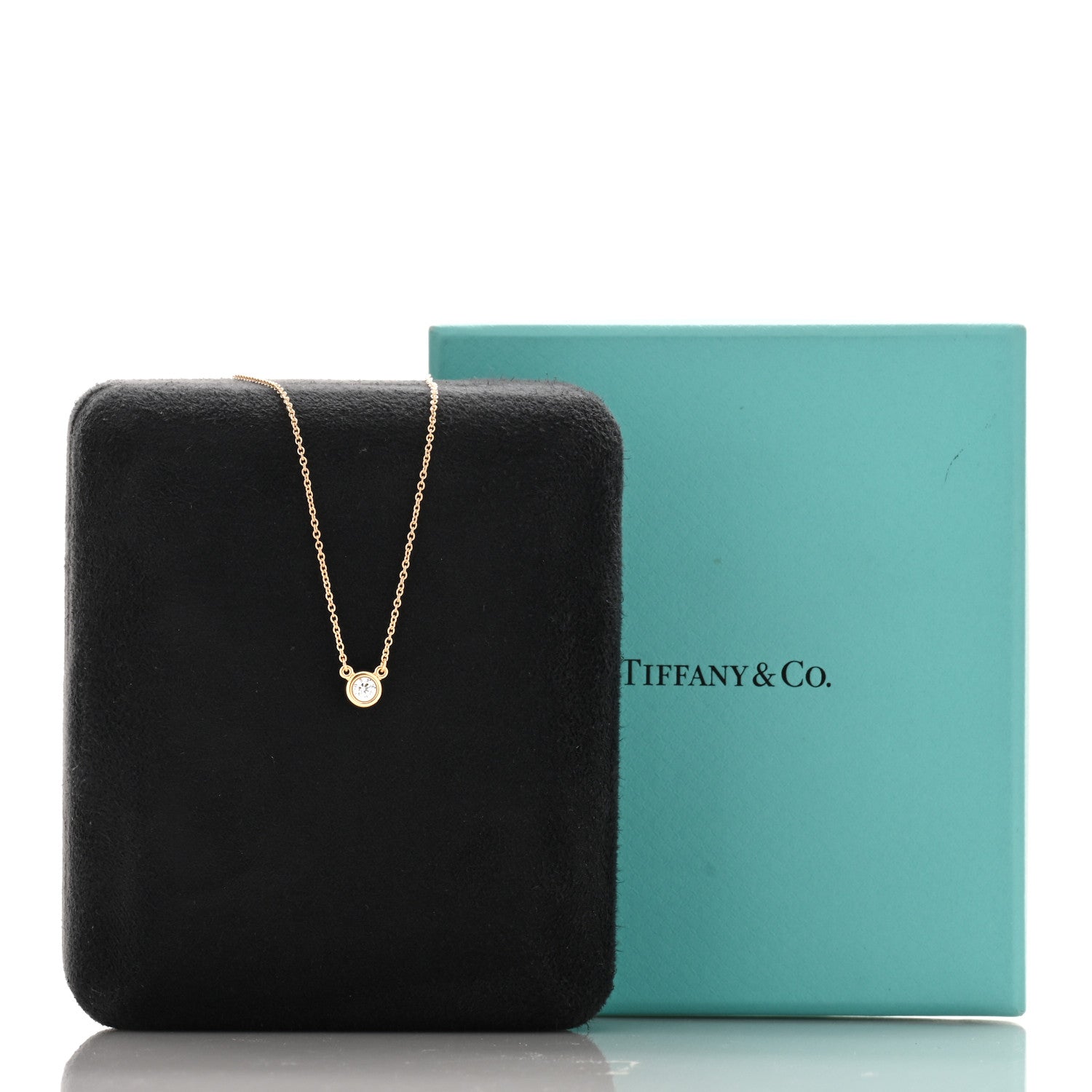 Tiffany 18K Rose Gold Diamond .17ct Elsa Peretti Diamonds by the Yard Pendant Necklace 4 of 4