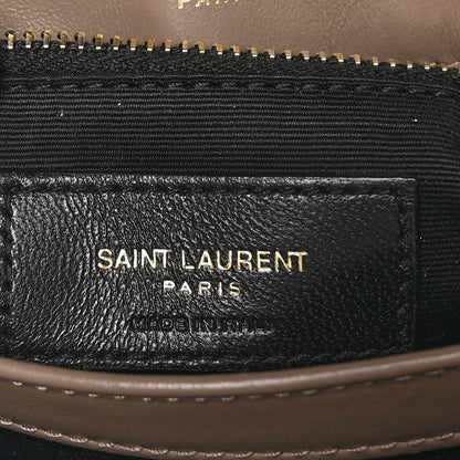 Saint Laurent Calfskin Y Quilted Monogram Toy Loulou Crossbody Bag Taupe 7 of 12