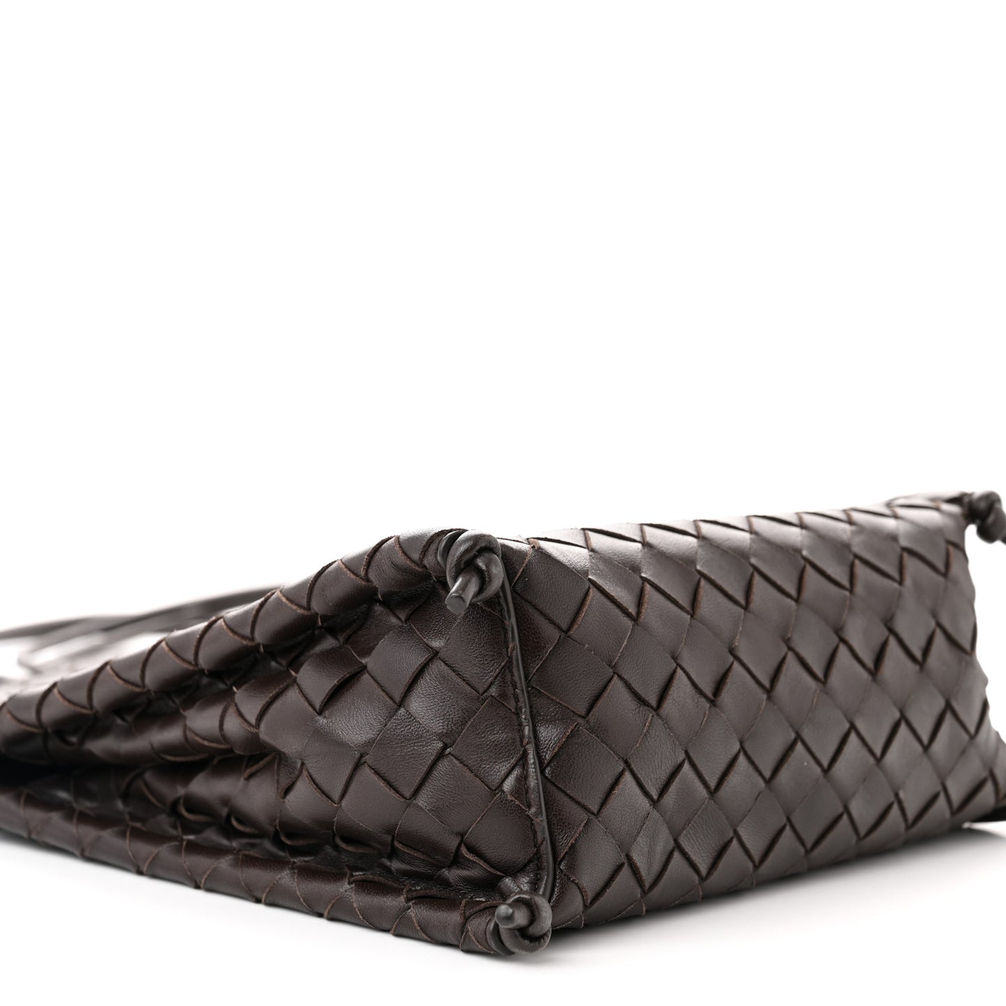 Nappa Intrecciato Small Knot Flap Crossbody Fondente