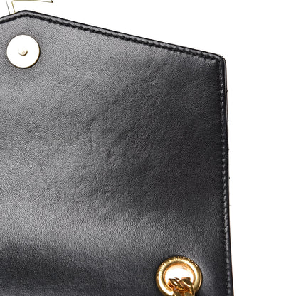 Saint Laurent Lambskin Matelasse Chevron Monogram Small Sulpice Bag Black 11 of 12