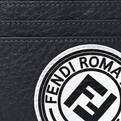 Fendi Cuoio Romano Stamp Patch Card Holder Asfalto 9 of 11