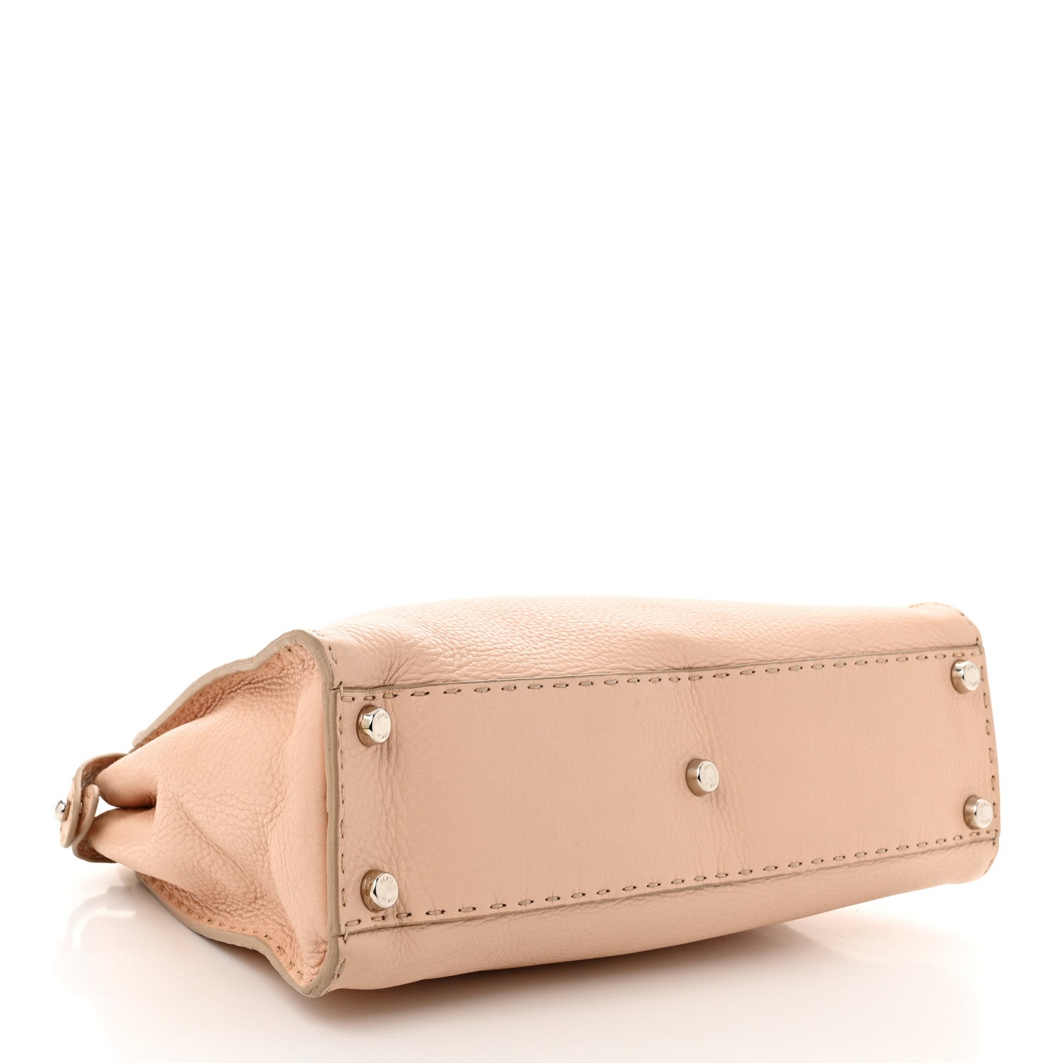 Fendi Cuoio Romano Selleria Bi-Color Medium Peekaboo Iconic Satchel Rosa Plaster Pesca 4 of 16