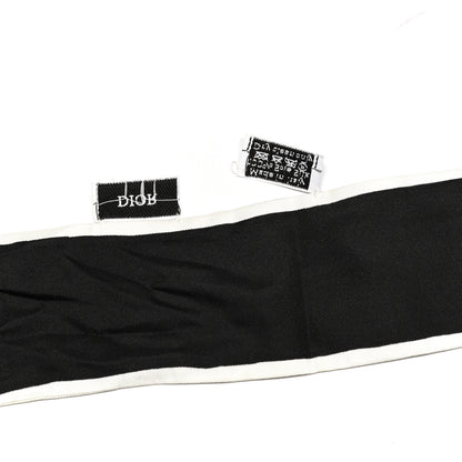 Christian Dior Silk ABCDIOR "H" Mitzah Scarf Black 5 of 5