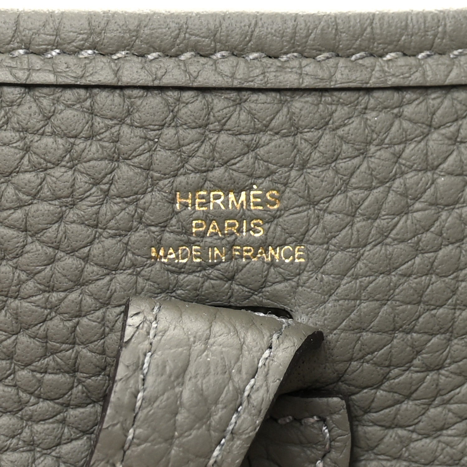 Hermes Taurillon Clemence Evelyne TPM Gris Meyer 6 of 10