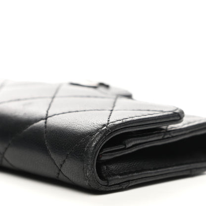 Chanel Lambskin Quilted Flap Card Holder Wallet Black 11 of 13