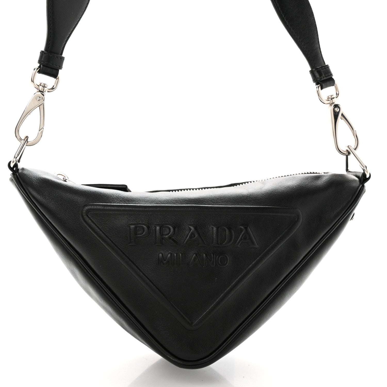Prada Grace Lux Triangle Shoulder Bag Black 10 of 12