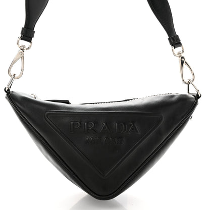 Prada Grace Lux Triangle Shoulder Bag Black 10 of 12