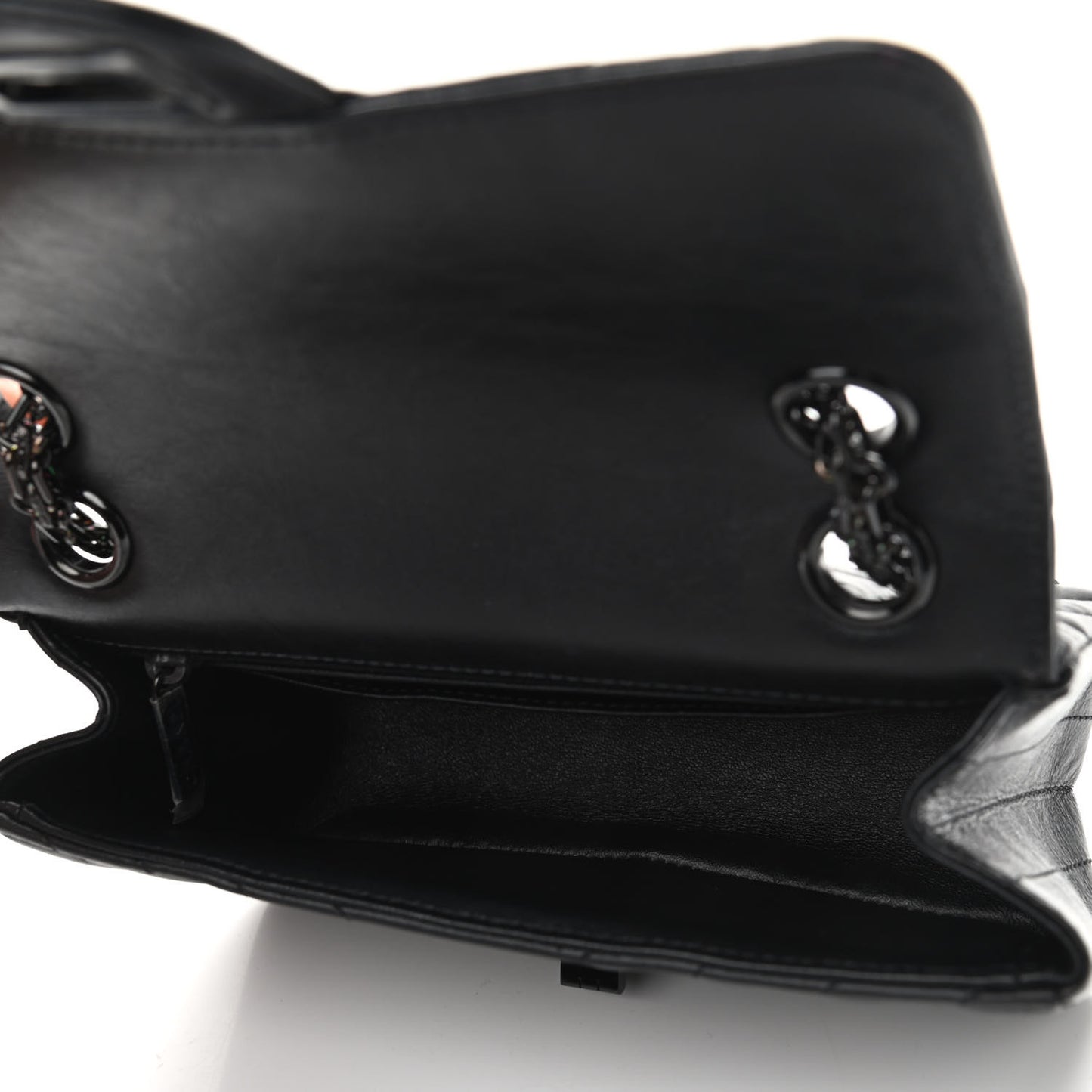 Aged Calfskin Chevron Quilted 2.55 Reissue Mini Flap So Black