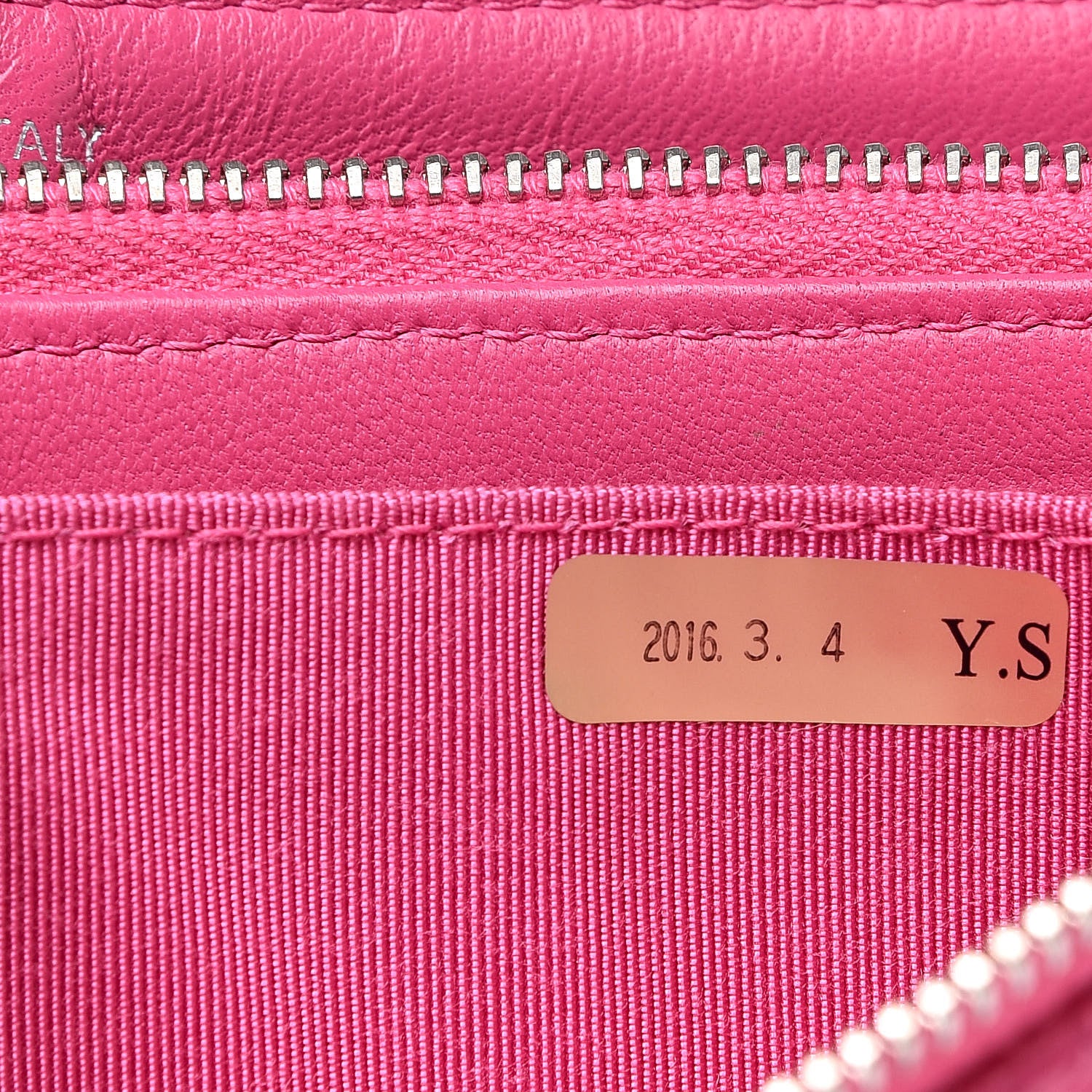Chanel Lambskin Quilted Large Zipped Clutch Pink 8 of 9