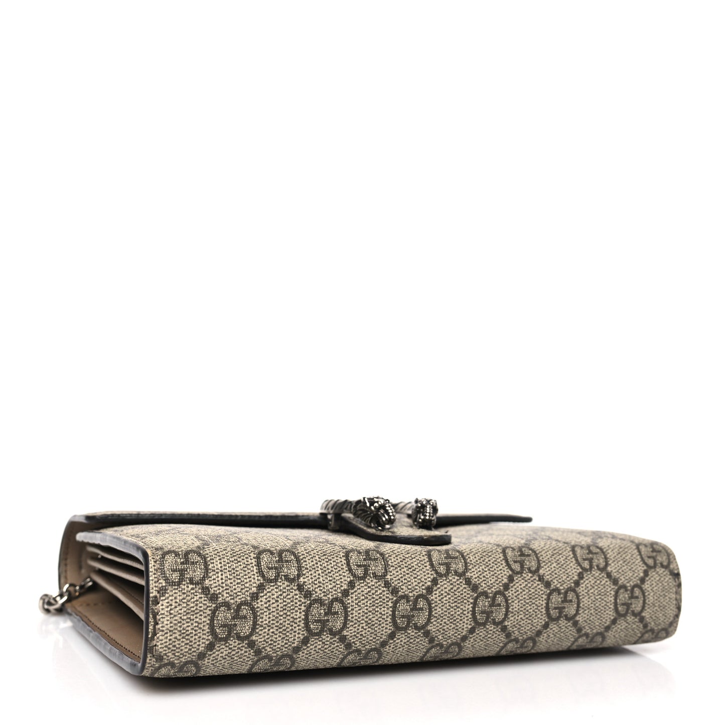 GG Supreme Monogram Mini Dionysus Chain Wallet Beige Taupe