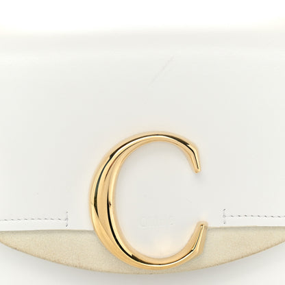 Chloe Shiny Calfskin Suede Mini C Double Carry Brilliant White 8 of 12
