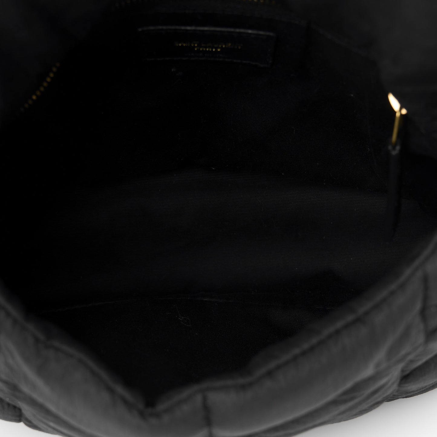 Nylon Quilted Small Loulou Puffer Monogram Chain Satchel Black