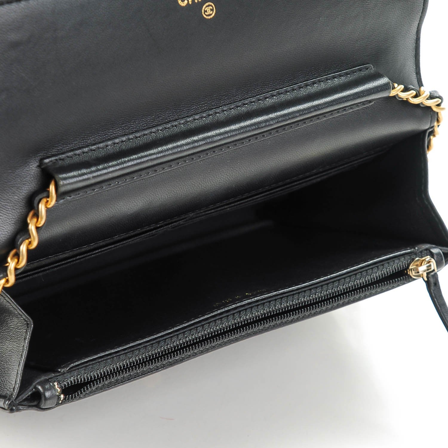 Chanel Lambskin Quilted Boy Wallet On Chain WOC Black 5 of 8