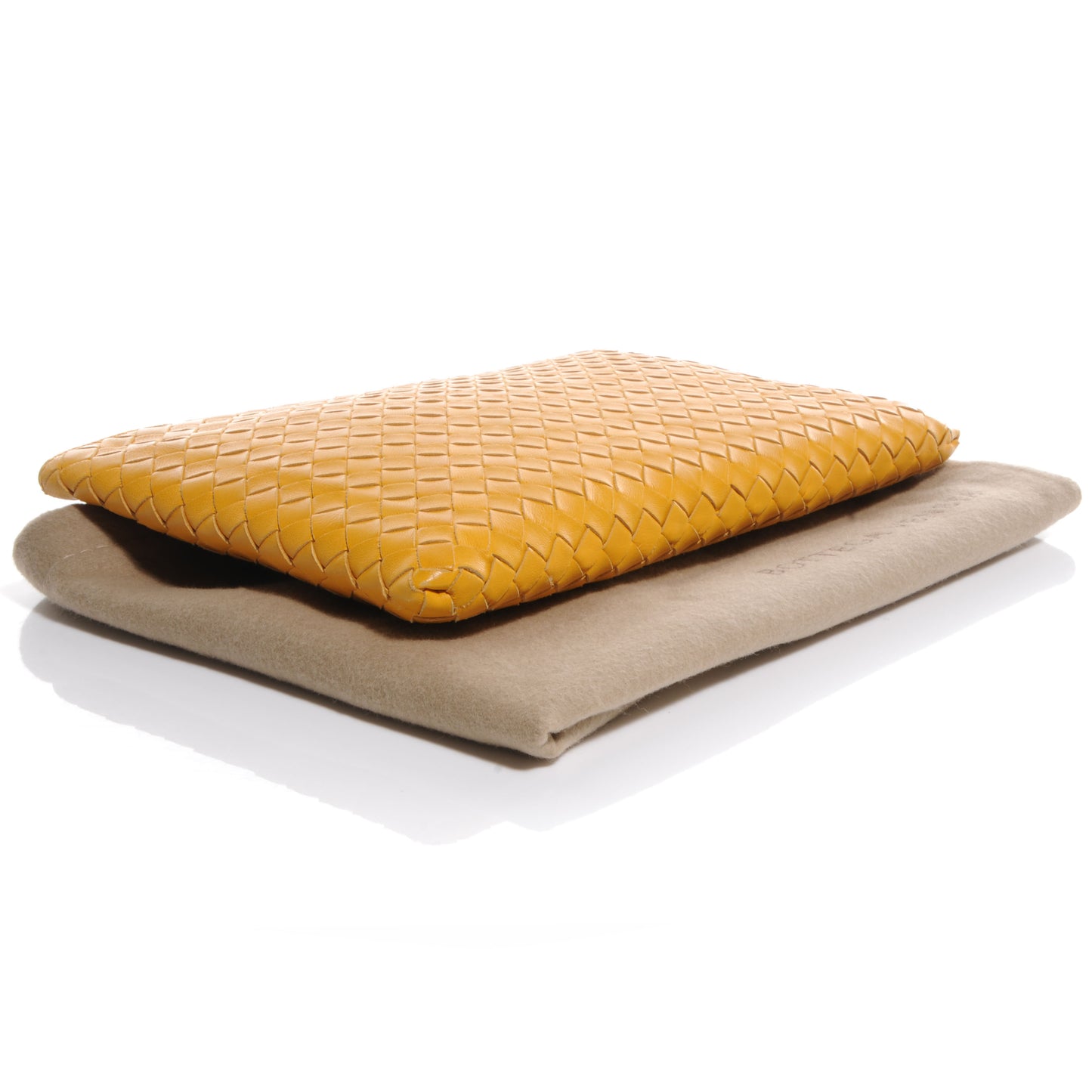 Nappa Intrecciato Cosmetic Pouch Yellow