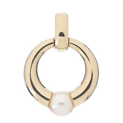 Cartier 18K Yellow Gold Pearl Doorknocker Pendant 1 of 3
