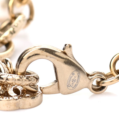 Chanel Pearl Crystal CC Bracelet Gold 4 of 5