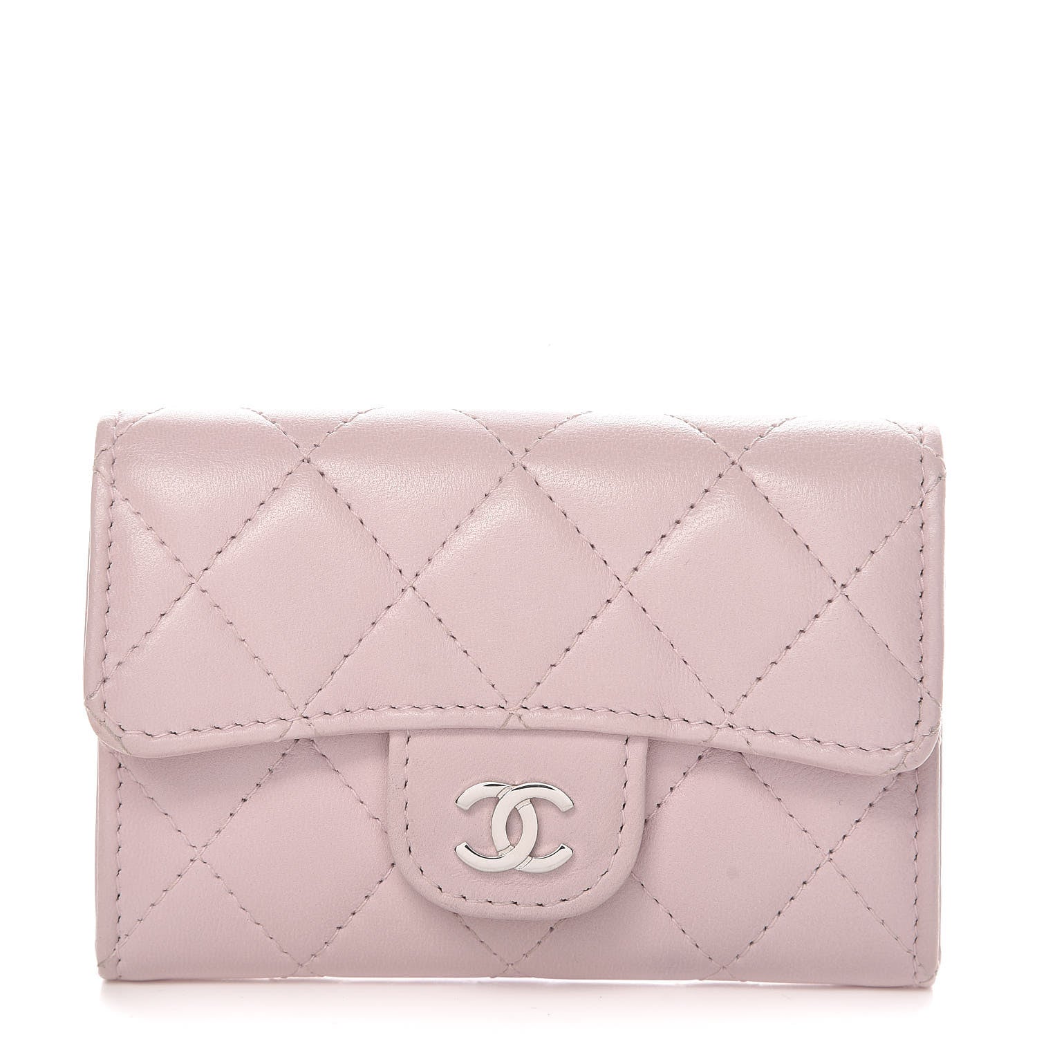 Chanel Lambskin Quilted Card Holder Light Pink 1 of 9