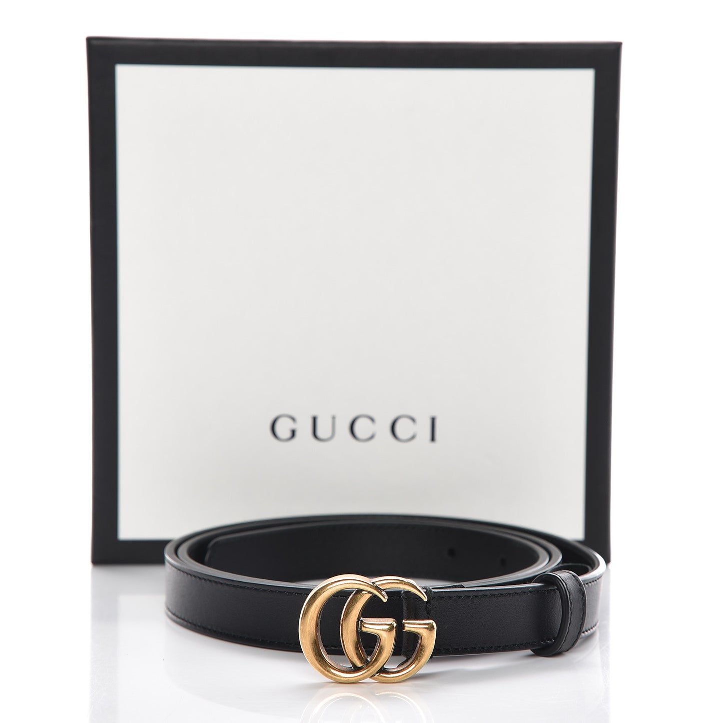 Calfskin Double G 20mm Belt 95 38 Black
