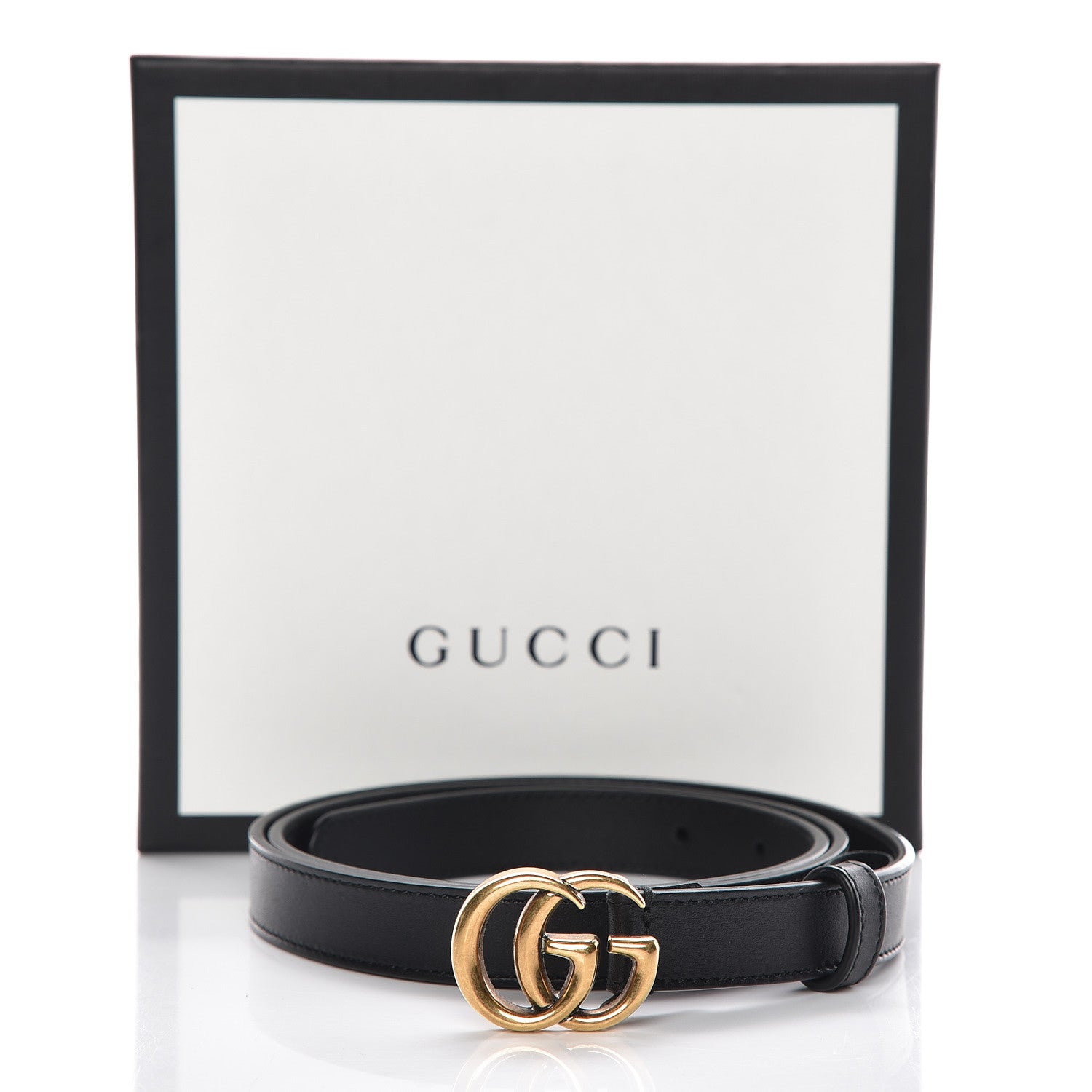 Gucci Calfskin Double G 20mm Belt 95 38 Black 7 of 7