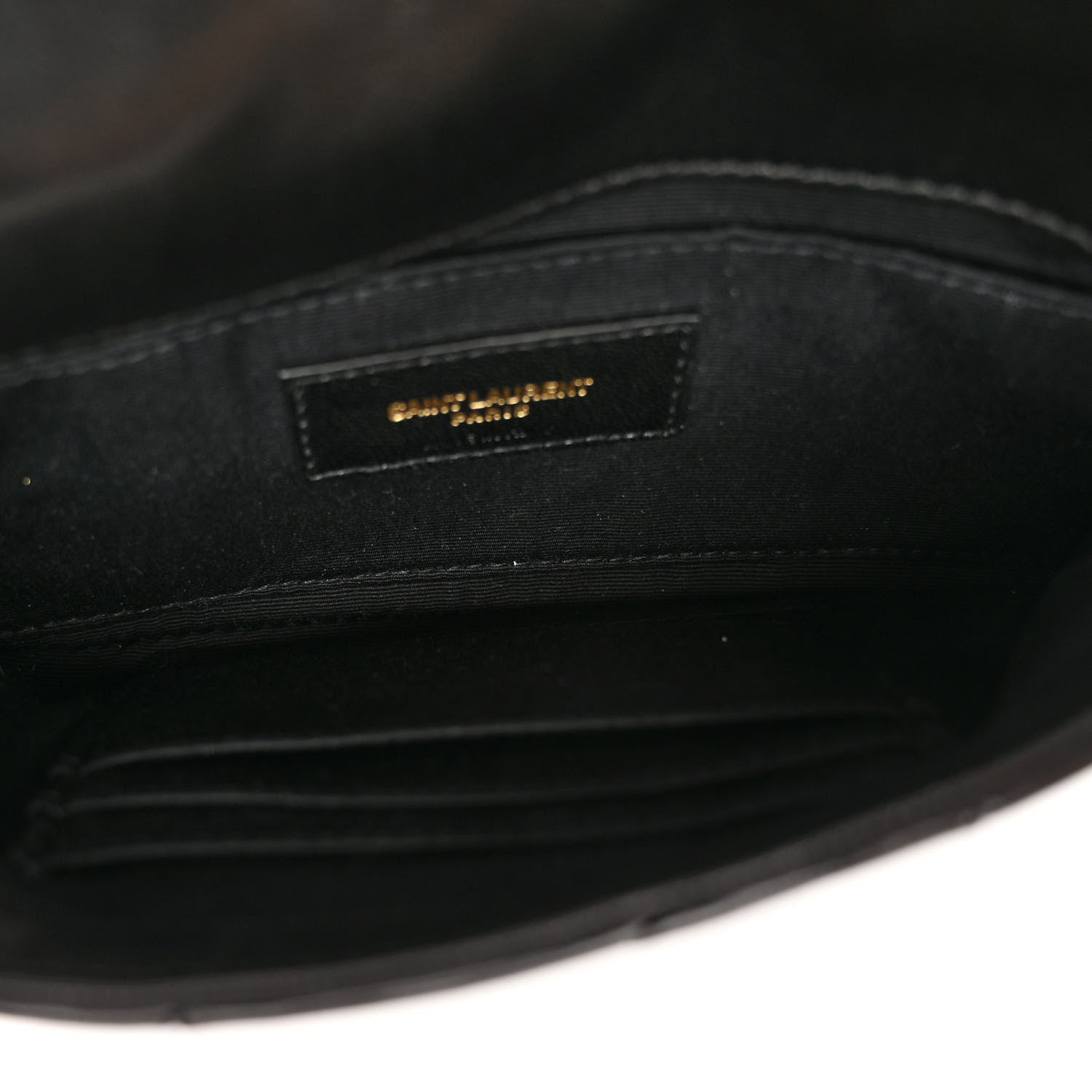 Saint Laurent Lambskin Patchwork Monogram Jamie Chain Wallet Black 5 of 10