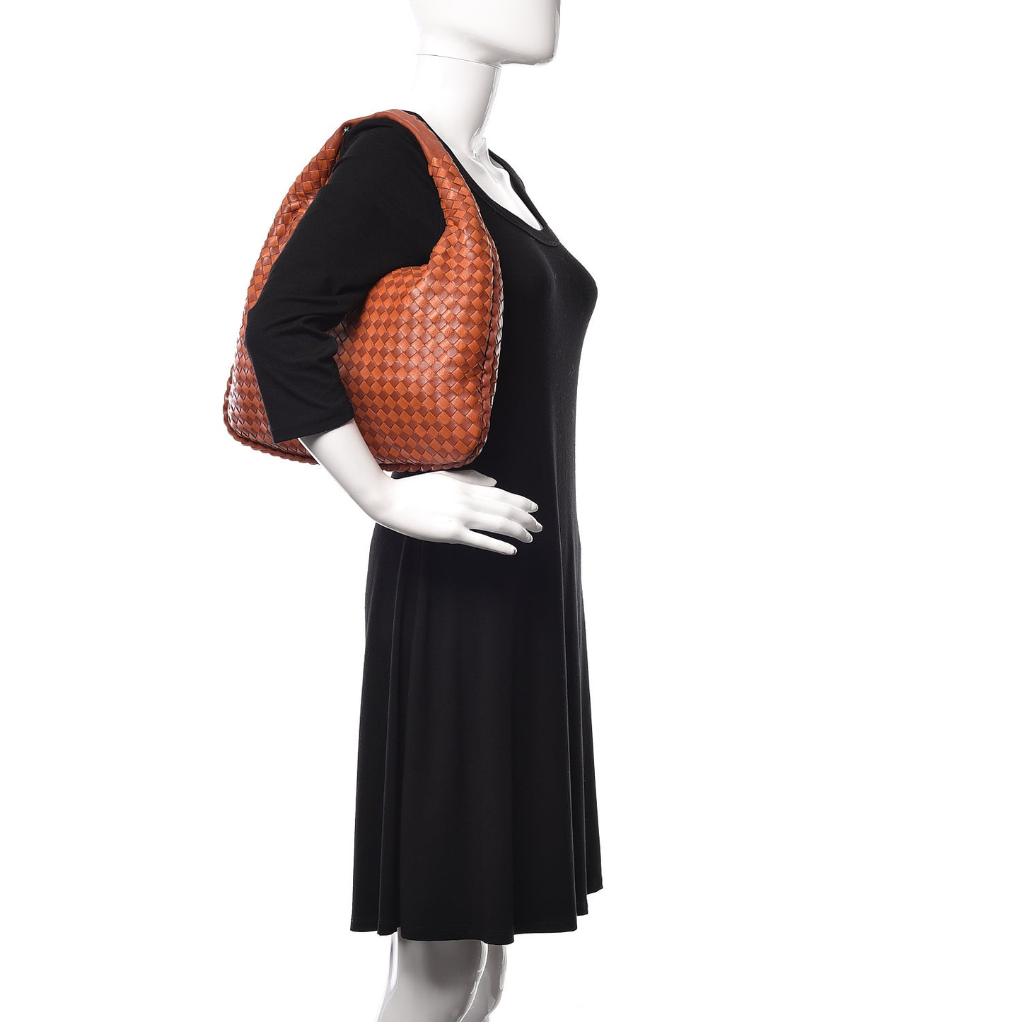 Nappa Intrecciato Bi-Color Medium Veneta Hobo Rust Clay