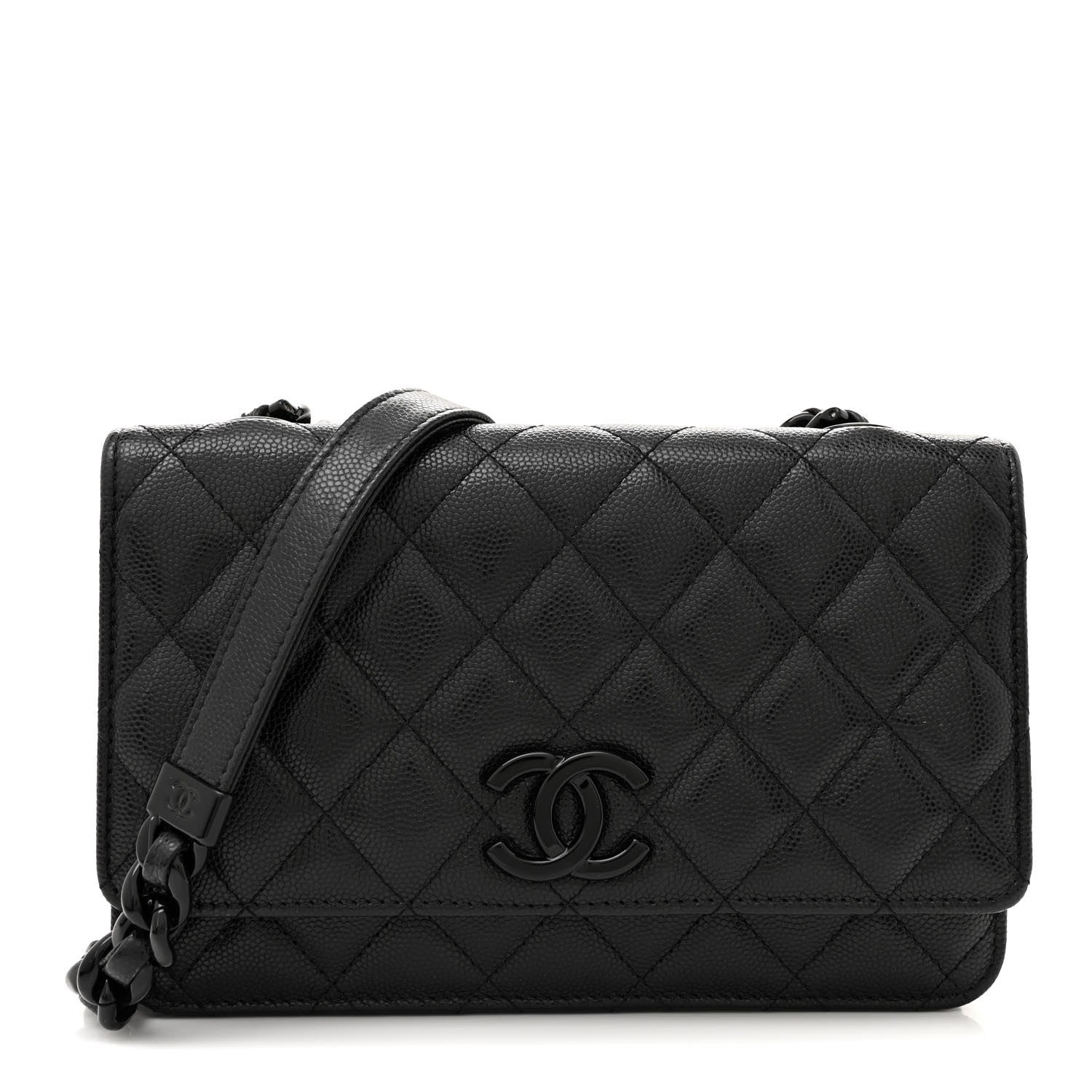 Chanel Caviar Quilted My Everything Wallet On Chain WOC Black 1 of 14