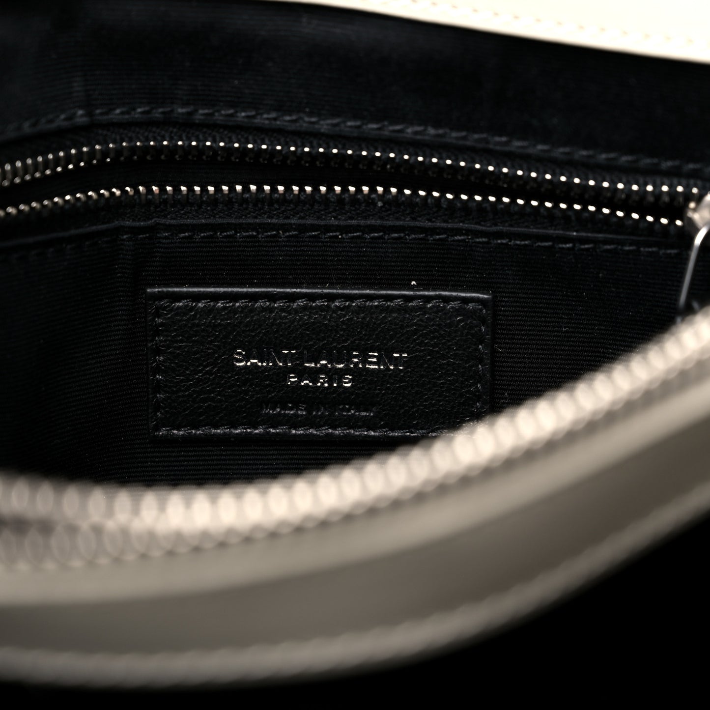 Calfskin Y Quilted Monogram Medium Loulou Chain Satchel Ivory