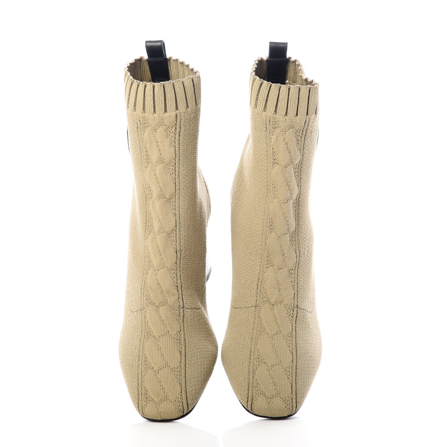 Hermes Knit Calfskin Volver 60 Ankle Boots 36 Vert Resine 5 of 10