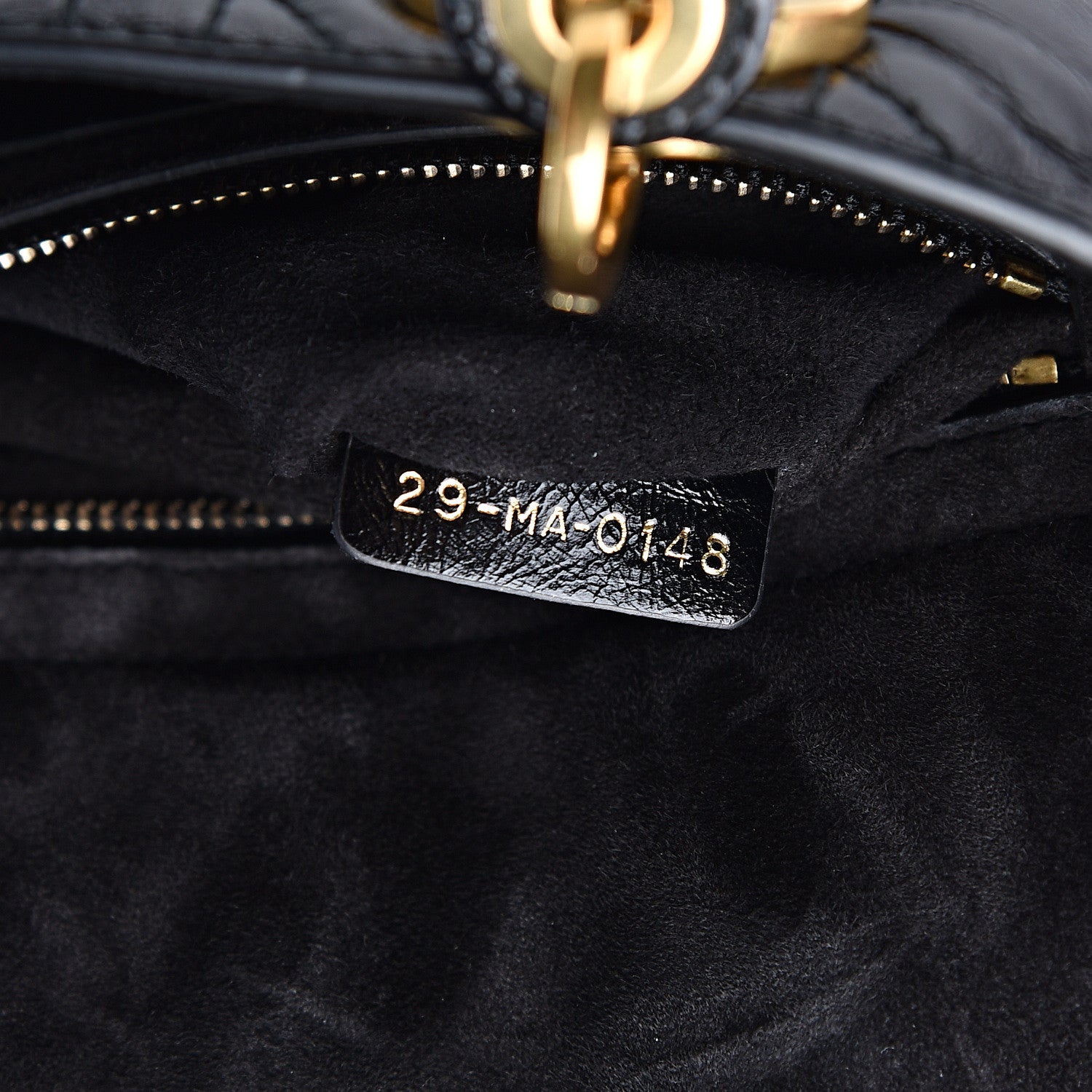 Christian Dior Crinkled Patent Cannage Small Lucky Badges My Lady Dior Black 5 of 9