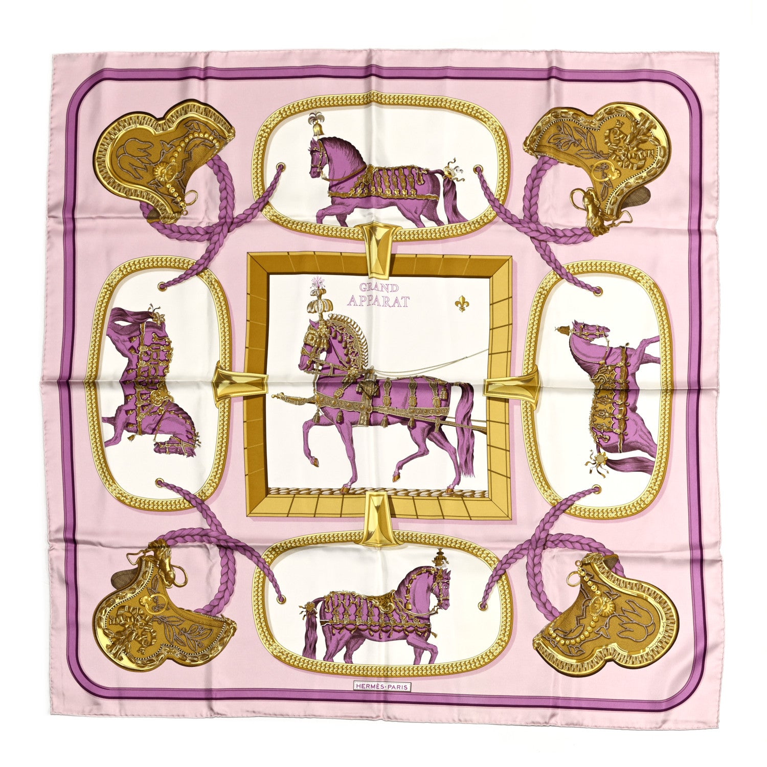 Hermes Silk Grand Apparat Scarf 90 1 of 5