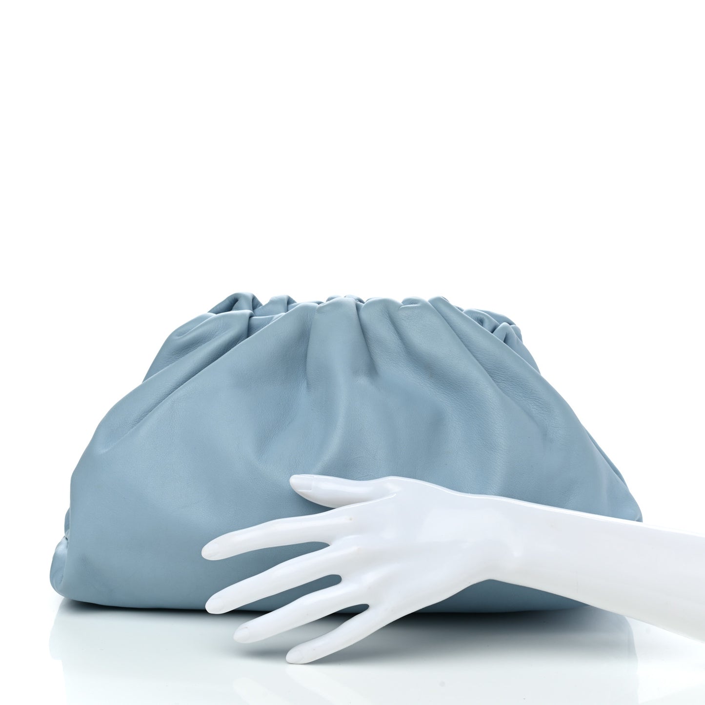 Smooth Butter Calf The Pouch Oversized Clutch Ice