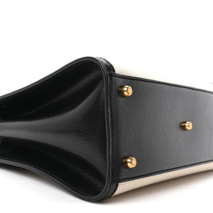 Dolce & Gabbana Calfskin Canvas Medium Sicily 62 Naturale Black 9 of 10