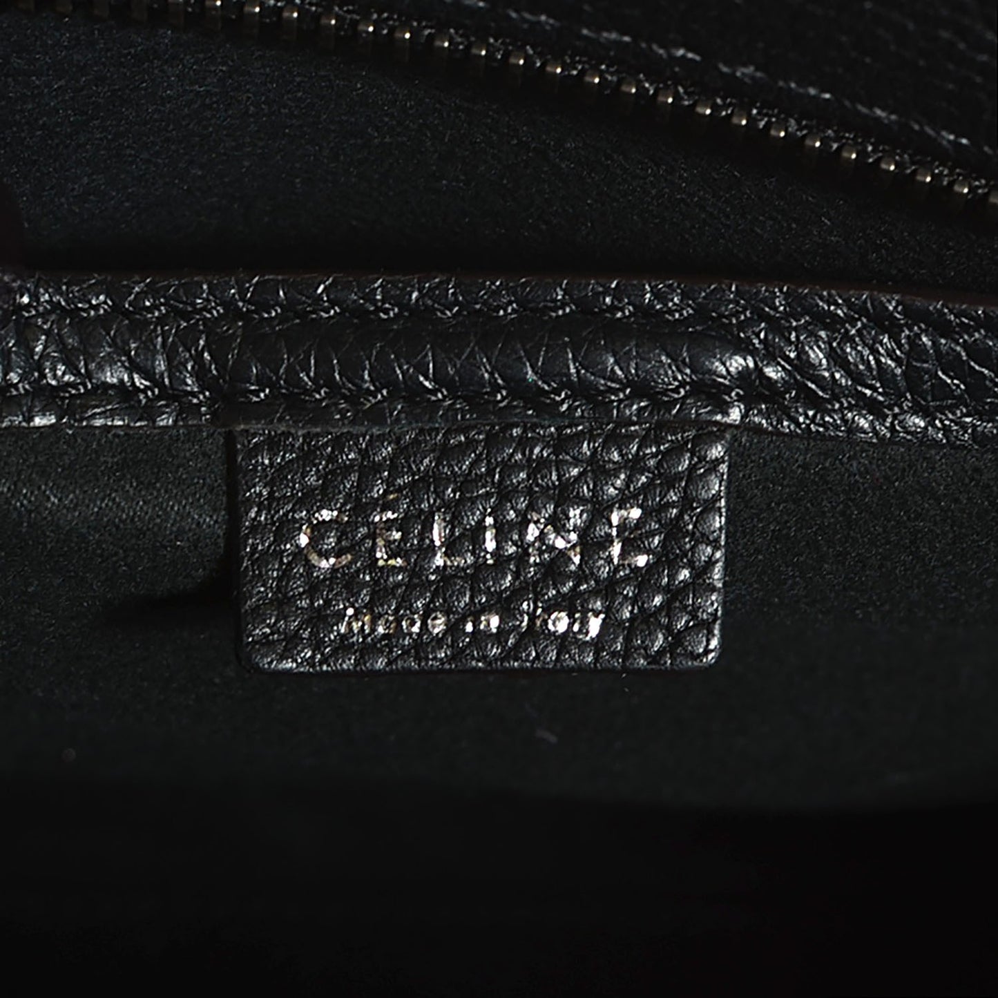 Drummed Calfskin Nano Luggage Black