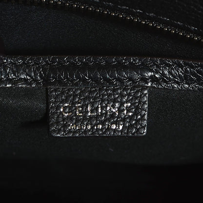 Celine Drummed Calfskin Nano Luggage Black 6 of 7