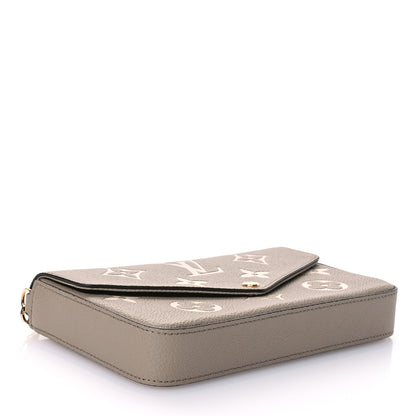 Louis Vuitton Empreinte Monogram Giant Felicie Pochette Tourterelle Creme 4 of 10