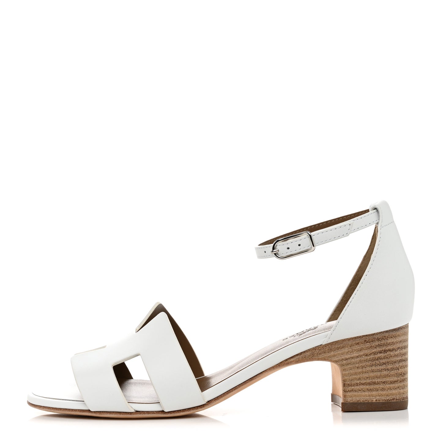 Calfskin Encens 50 Sandals 37 White