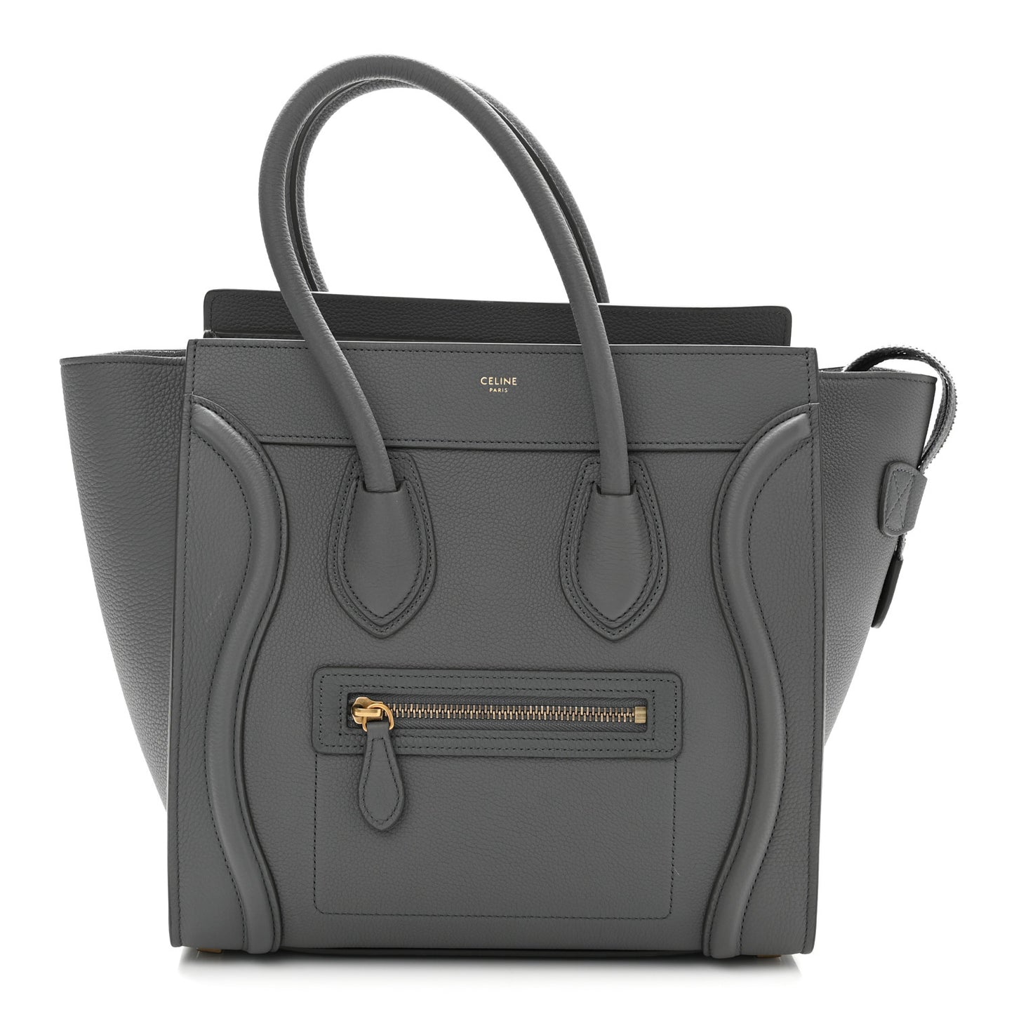 Baby Drummed Calfskin Micro Luggage Kohl