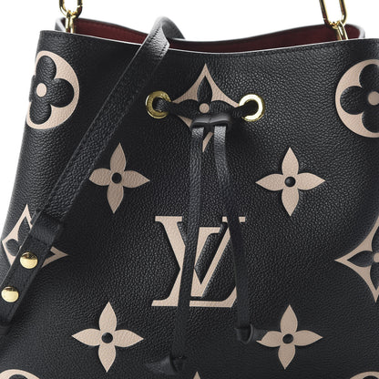 Louis Vuitton Empreinte Monogram Giant Neonoe MM Black Beige 9 of 10