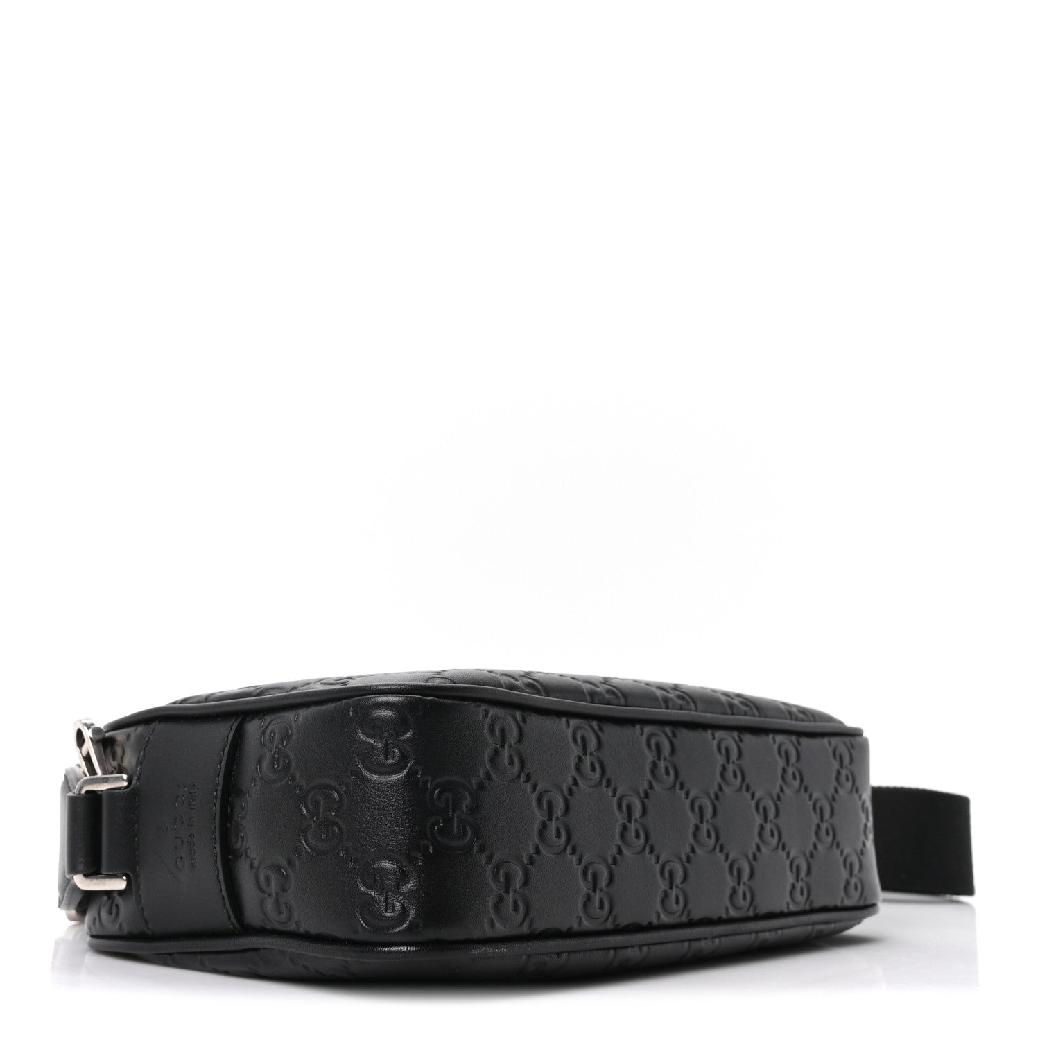 Gucci GG Calfskin Embossed Emblem Small Crossbody Bag Black 4 of 10