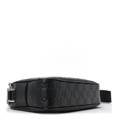 Gucci GG Calfskin Embossed Emblem Small Crossbody Bag Black 4 of 10
