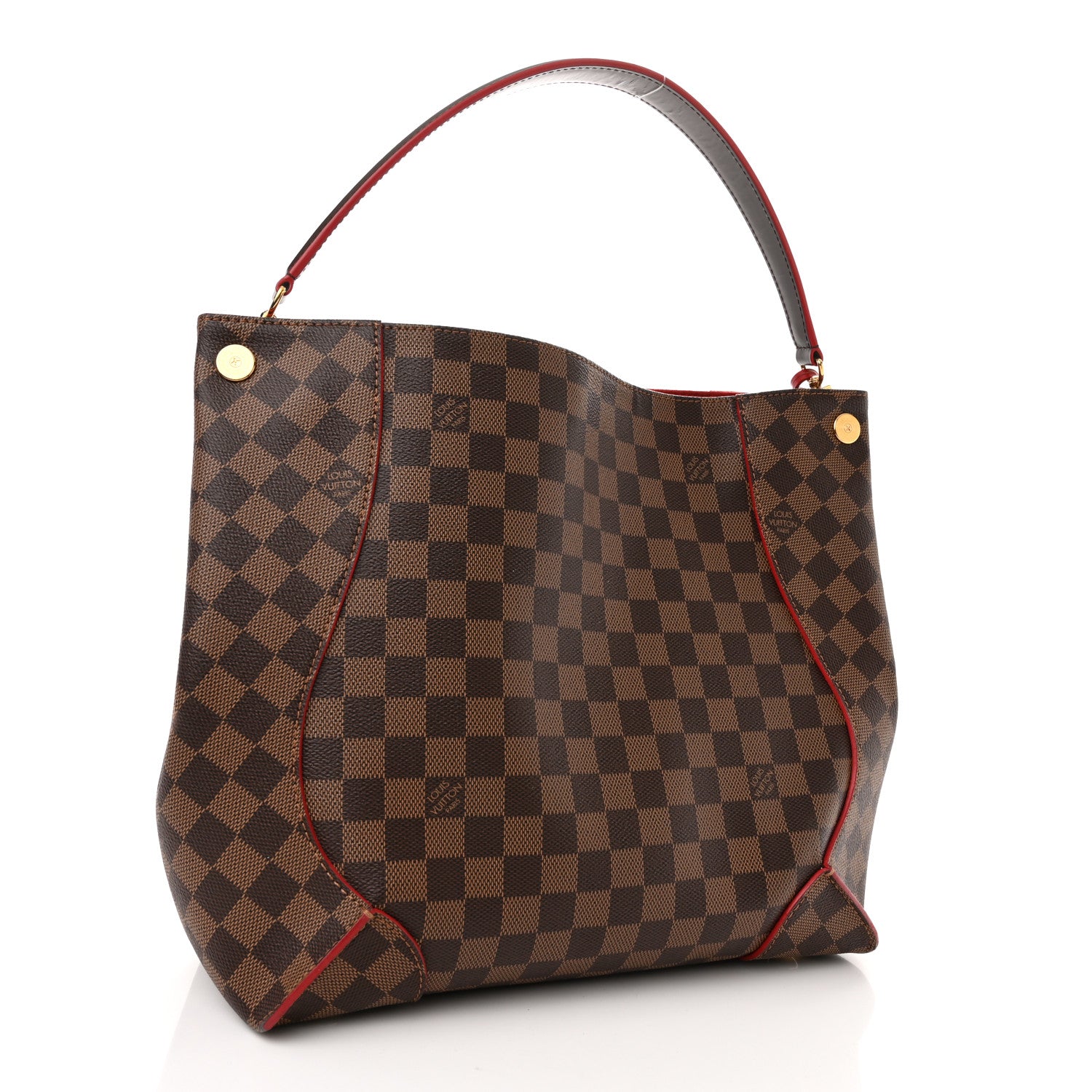 Louis Vuitton Damier Ebene Caissa Hobo Cherry 3 of 10